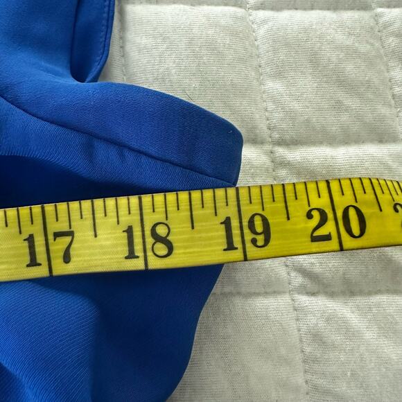 REBECCA TAYLOR Womens Dress 10 Blue Fit Flare Party Mini Cocktail Party - Picture 8 of 11